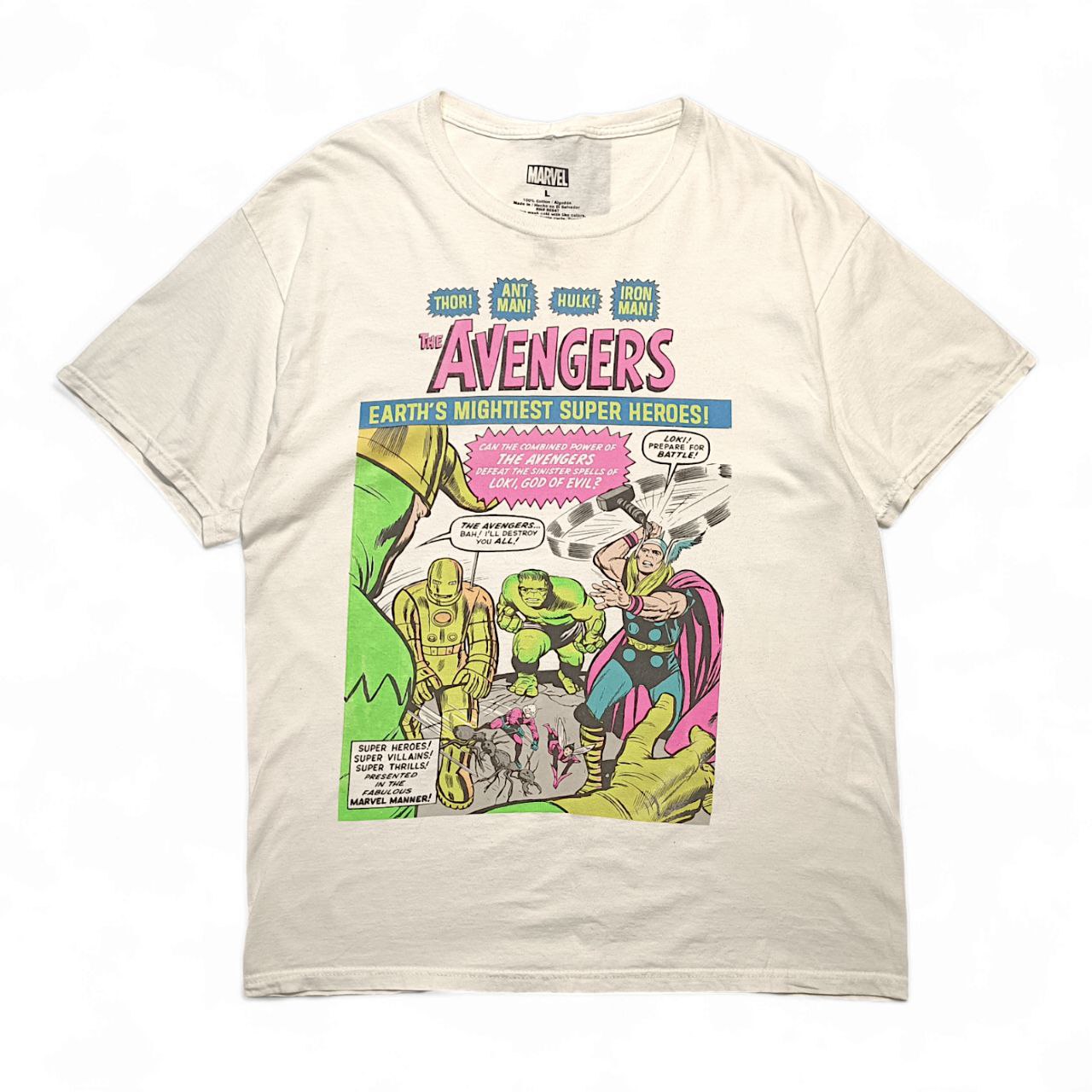 Marvel T-shirt Evengers Big Logo Uomo (L)