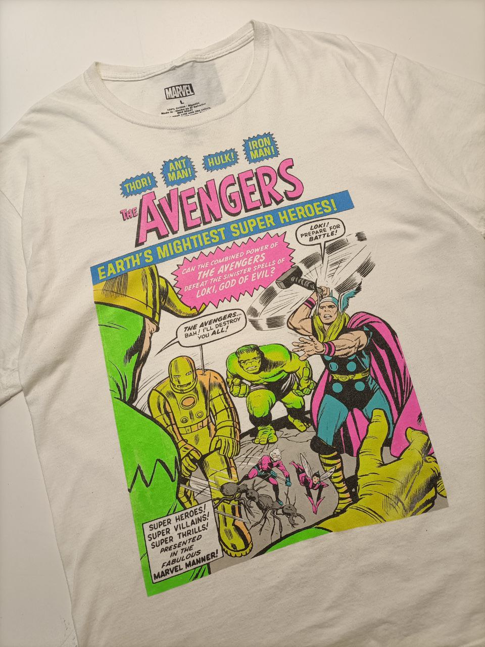 Marvel T-shirt Evengers Big Logo Uomo (L)