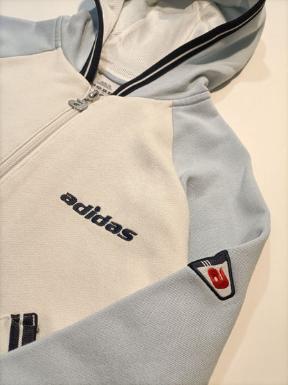 Adidas Felpa Vintage Cappuccio e Zip Anni '90 Hoodie Big Logo Donna (M)