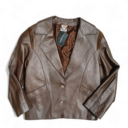 Giacca in Pelle Vintage Jacket Uomo (36 IT)