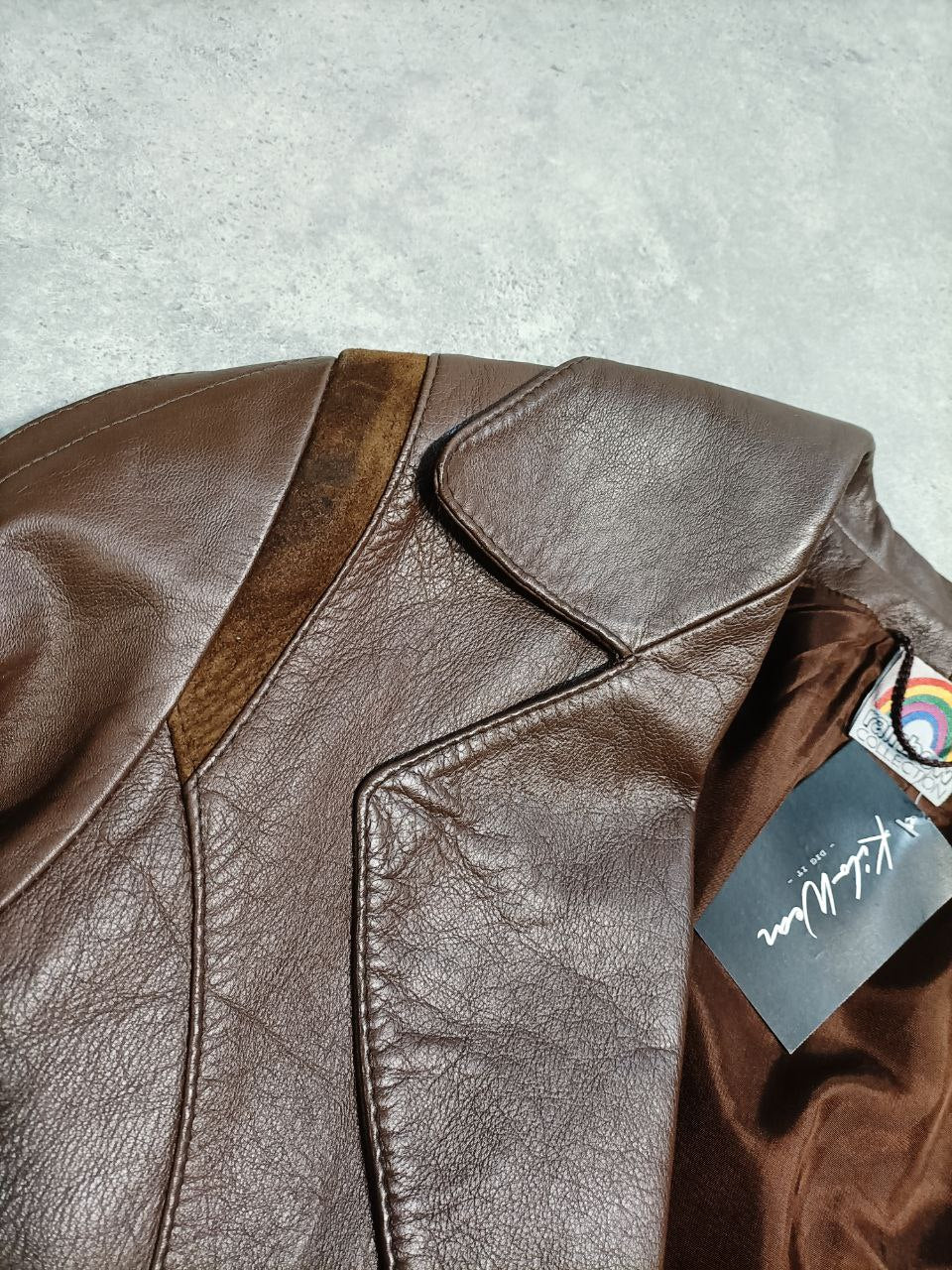 Giacca in Pelle Vintage Jacket Uomo (36 IT)