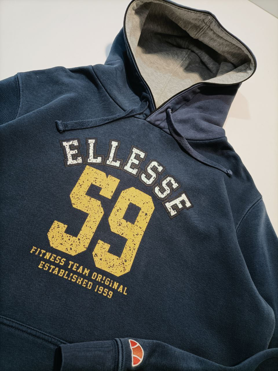 Ellesse Felpa con Cappuccio Big Logo Vintage Hoodie Uomo (M)