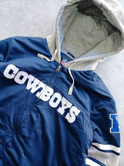 NFL Giacca Con Cappuccio Felpata Cowboys Vintage Jacket USA Uomo (2XL)