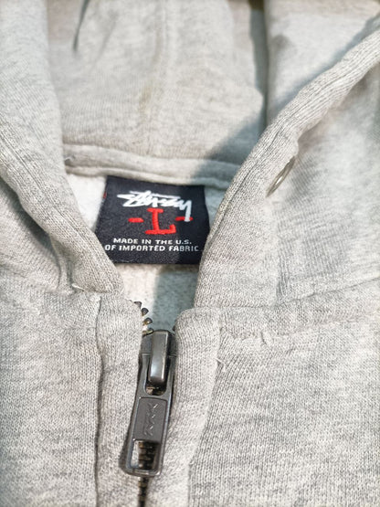 Stussy Felpa con Zip e Cappuccio USA Vintage Hoodie Uomo (L)