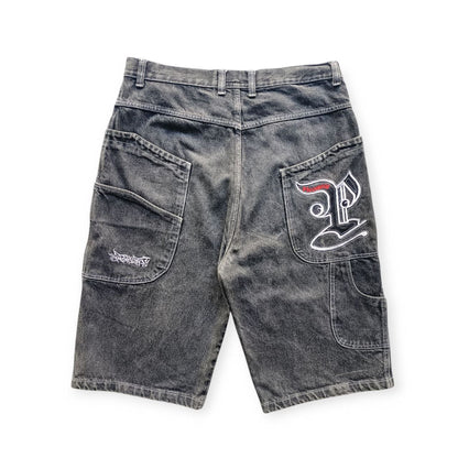 Picowear Jorts USA Vintage Hip-Hop Jorts Logo Cucito Uomo (50 IT)