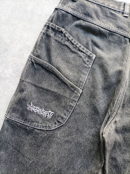 Picowear Jorts USA Vintage Hip-Hop Jorts Logo Cucito Uomo (50 IT)