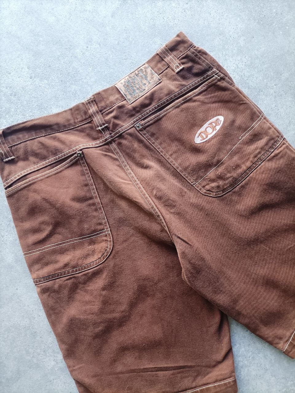 Dope Jorts Vintage anni '90 Logo Cucito USA Uomo (48 IT)