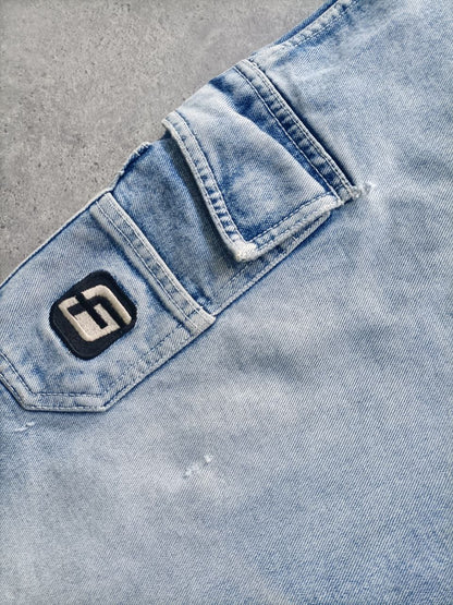 Fubu Jeans Jorts Vintage Logo Cucito USA Uomo (54 IT)