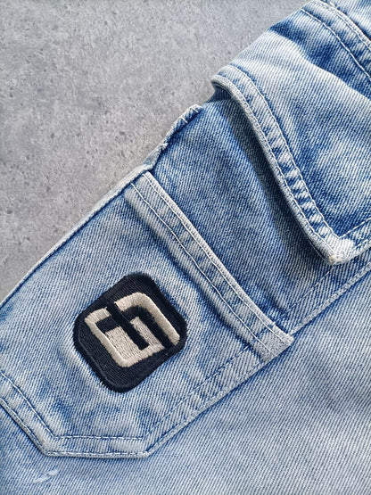 Fubu Jeans Jorts Vintage Logo Cucito USA Uomo (54 IT)