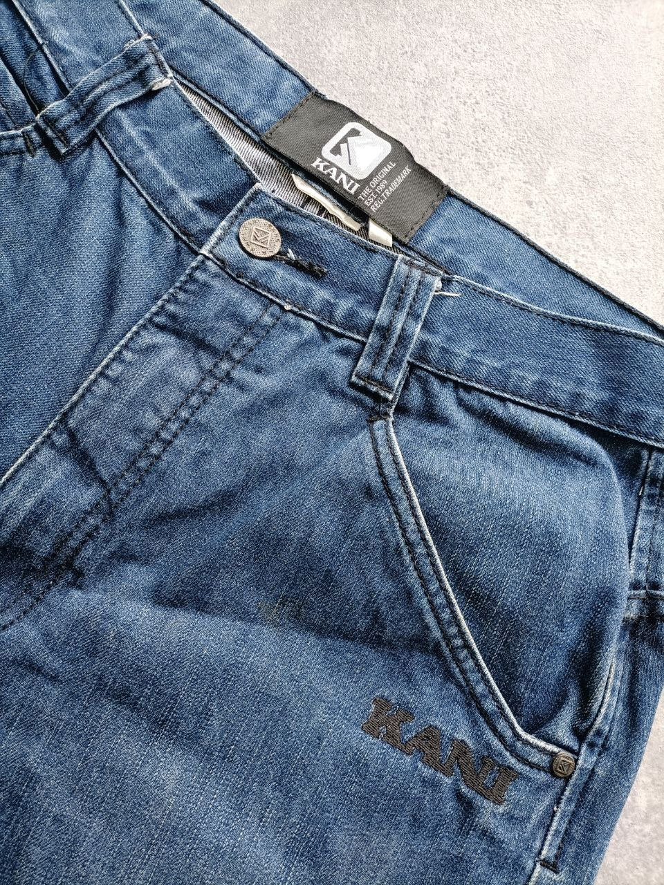 Karl Kani Shorts YK2 Big Logo Skater Vintage USA Denim Uomo (46 IT)
