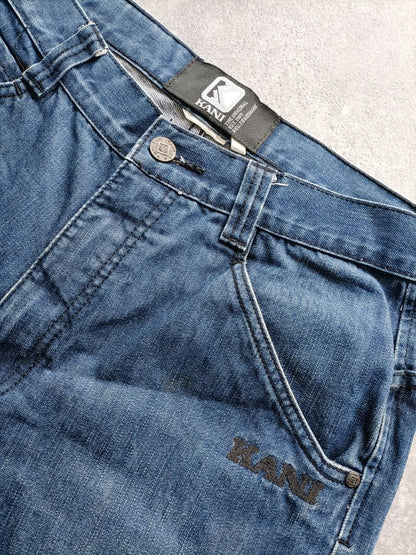 Karl Kani Shorts YK2 Big Logo Skater Vintage USA Denim Uomo (46 IT)
