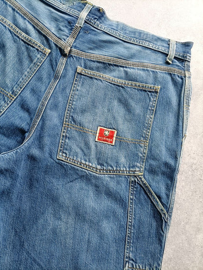 Tommy Hilfiger Jorts Vintage Anni '90 Vintage USA Denim Uomo (50 IT)