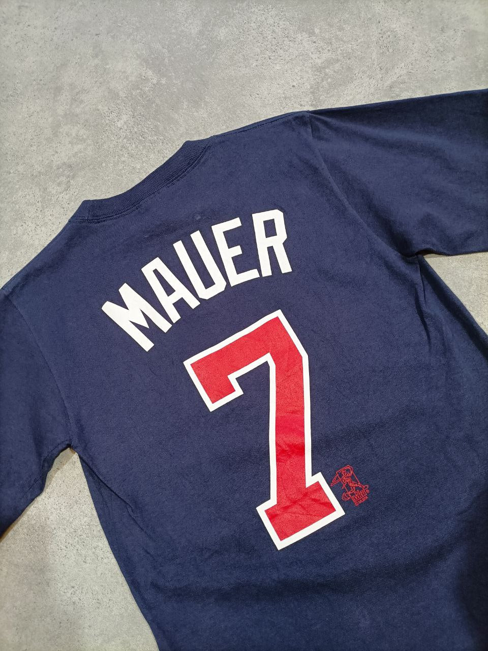 Majestic T-shirt Twins Mauer Baseball USA Uomo/Donna (S)
