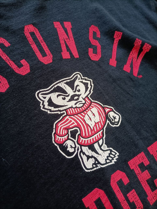 T-Shirt Campus Heritage Collection USA Vintage Wisconsin Badgers Uomo (XL)