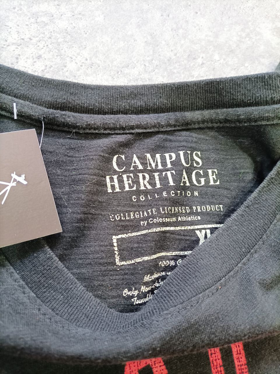 T-Shirt Campus Heritage Collection USA Vintage Wisconsin Badgers Uomo (XL)