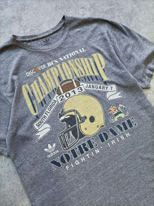 Adidas T-Shirt Notre Dame Championship 2013 USA Vintage Uomo (M)