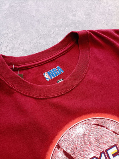 NBA T-Shirt Cleveland Cavaliers 2015 Vintage Champion Stampa Grande USA Uomo (L)