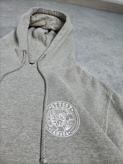 Stussy Felpa con Cappuccio Big Logo Vintage Hoodie Canada Uomo (L)