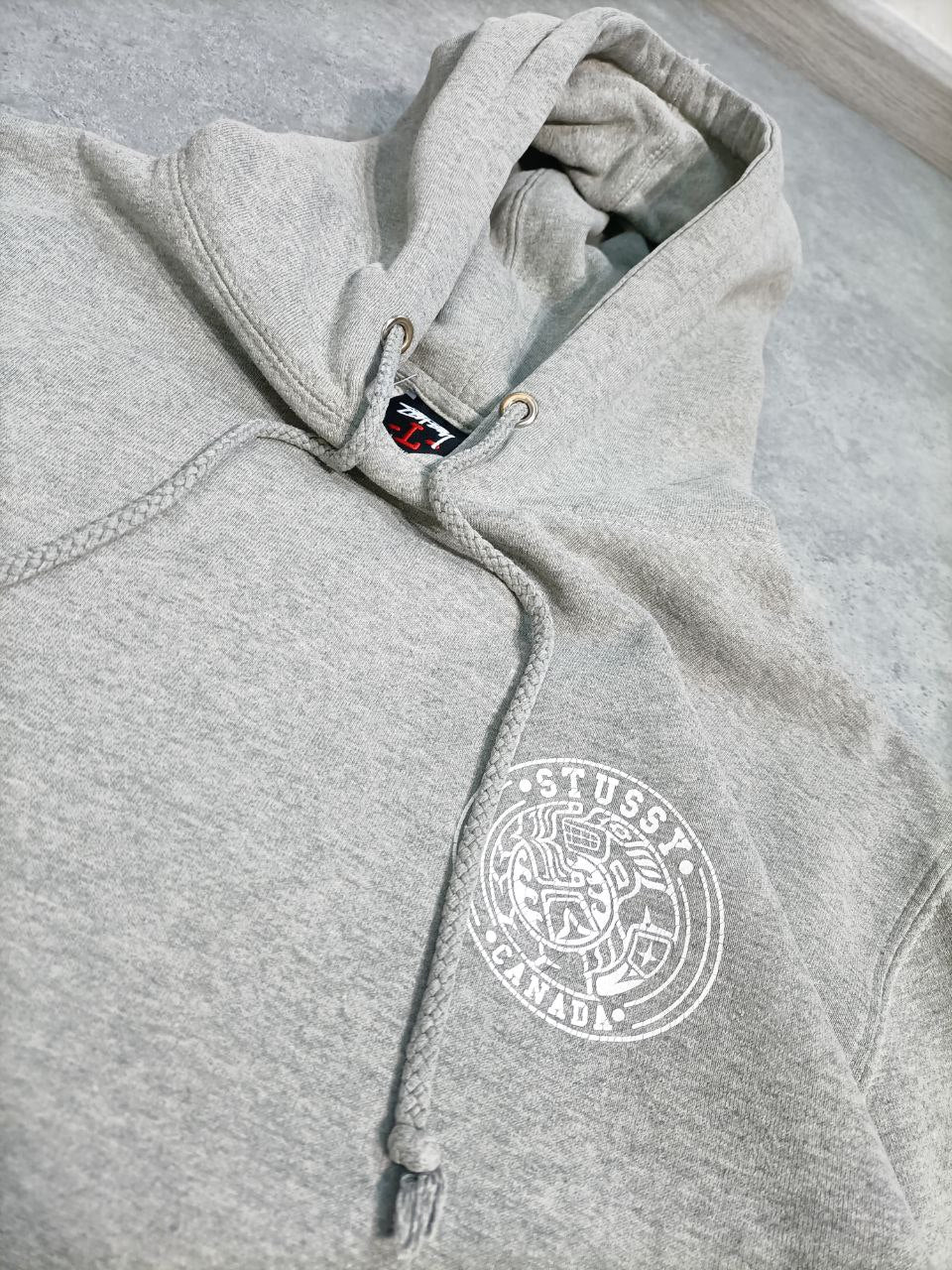 Stussy Felpa con Cappuccio Big Logo Vintage Hoodie Canada Uomo (L)