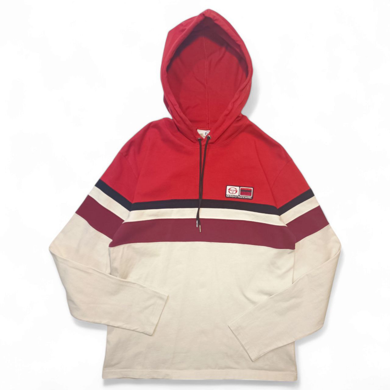 Sergio Tacchini Felpa con Cappuccio Hoodie Vintage Uomo (M)