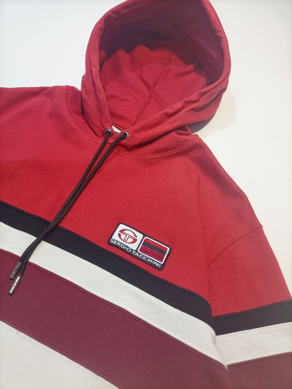 Sergio Tacchini Felpa con Cappuccio Hoodie Vintage Uomo (M)