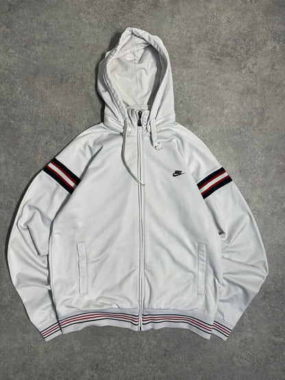 Nike Felpa con Cappuccio e Zip Vintage Logo Cucito Uomo/Donna (M)
