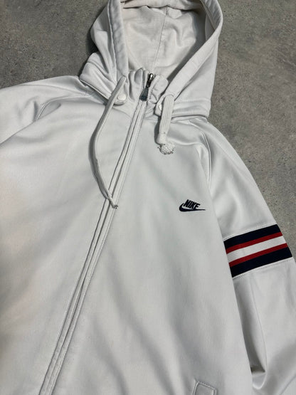 Nike Felpa con Cappuccio e Zip Vintage Logo Cucito Uomo/Donna (M)