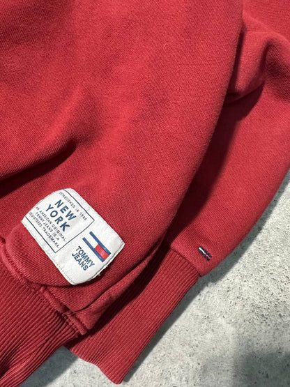 Tommy Jeans Felpa Crop Varsity Crew Big Logo Cucito Donna (M)