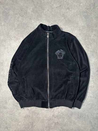 Versace Felpa Zip Vintage Big Logo Cucito Uomo/Donna (XL)