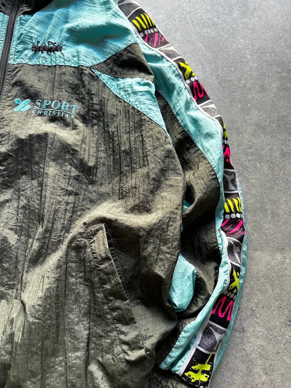 Diadora Track-Top Vintage Logo Cucito Uomo/Donna (L)