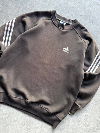 Adidas Felpa Girocollo Logo Ricamato Uomo (M)