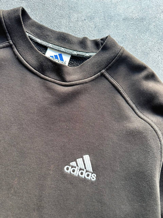 Adidas Felpa Girocollo Logo Ricamato Uomo (M)