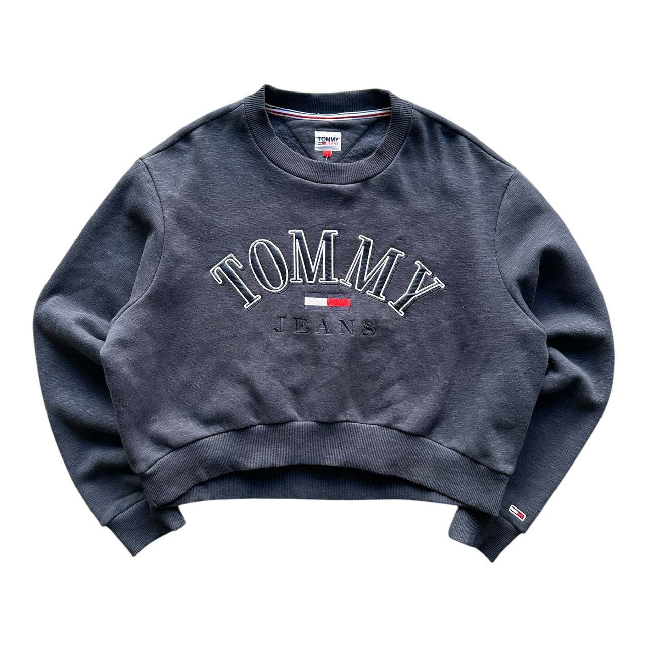 Tommy Jeans Felpa Crop Sweatshirt Big Logo Donna (L)
