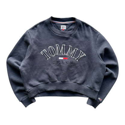 Tommy Jeans Felpa Crop Sweatshirt Big Logo Donna (L)
