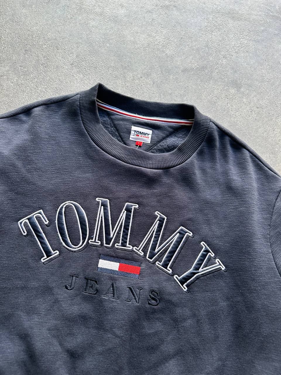 Tommy Jeans Felpa Crop Sweatshirt Big Logo Donna (L)