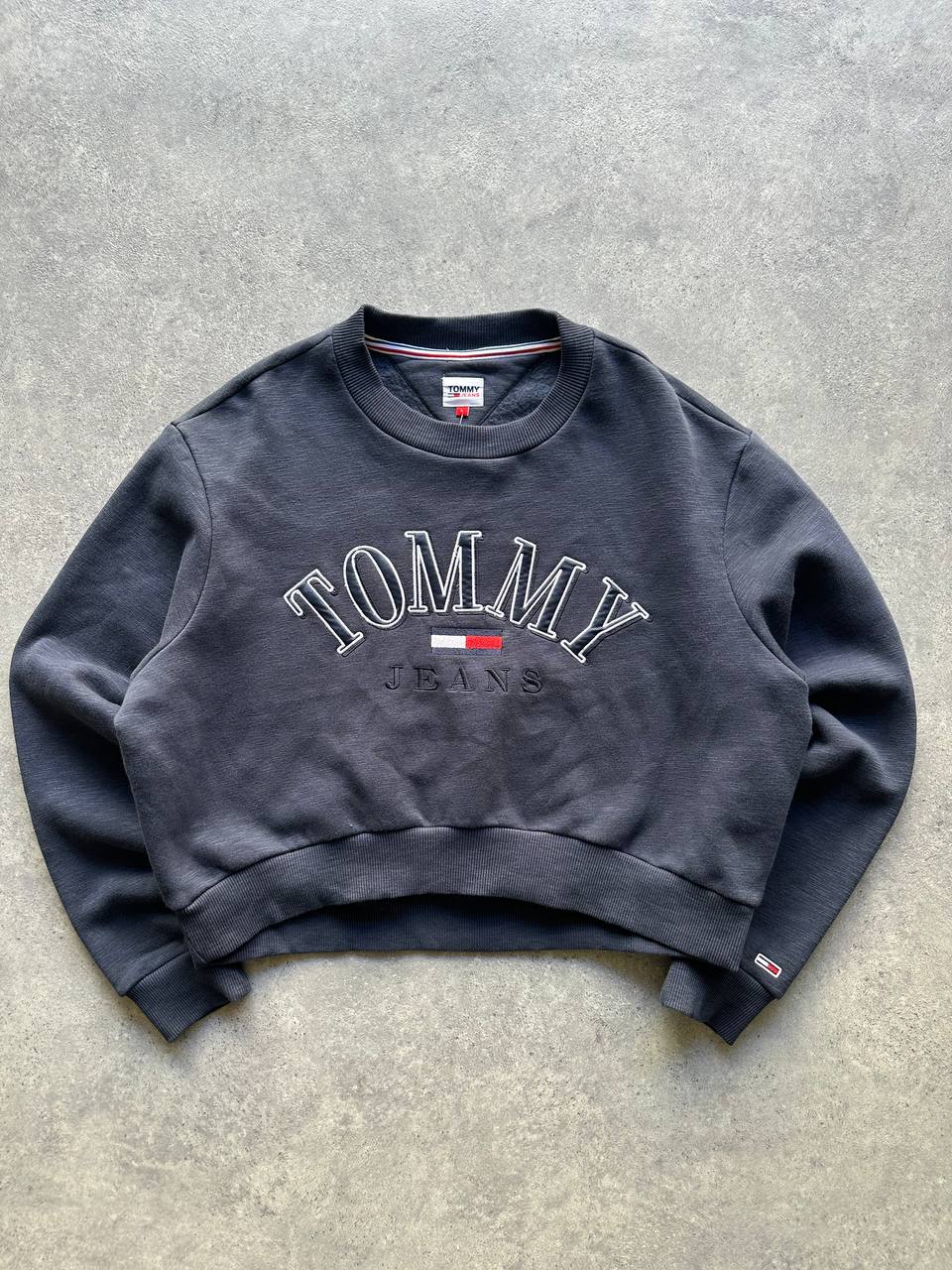 Tommy Jeans Felpa Crop Sweatshirt Big Logo Donna (L)