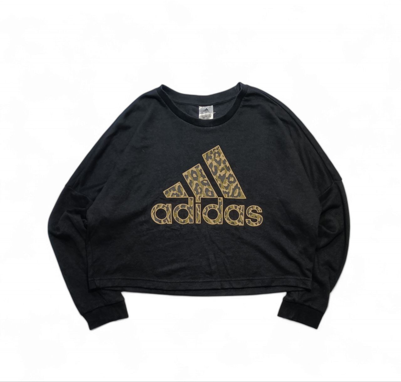 Adidas Felpa Big Logo Crop Hoodie Donna (L)