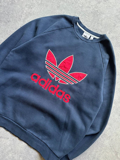 Adidas Felpa Girocollo Big Logo USA Vintage Sweatshirt Uomo/Donna (M)
