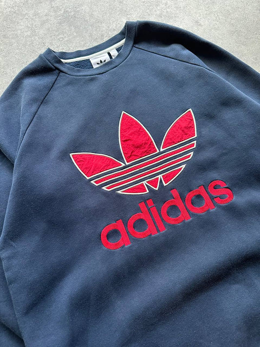Adidas Felpa Girocollo Big Logo USA Vintage Sweatshirt Uomo/Donna (M)