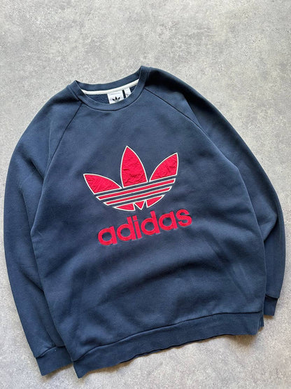 Adidas Felpa Girocollo Big Logo USA Vintage Sweatshirt Uomo/Donna (M)