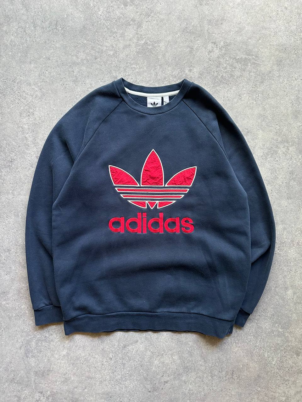 Adidas Felpa Girocollo Big Logo USA Vintage Sweatshirt Uomo/Donna (M)