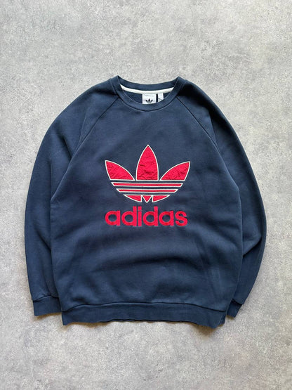 Adidas Felpa Girocollo Big Logo USA Vintage Sweatshirt Uomo/Donna (M)