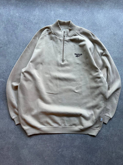 Reebok Felpa con collo Zip Vintage Sweatshirt Uomo (XL)