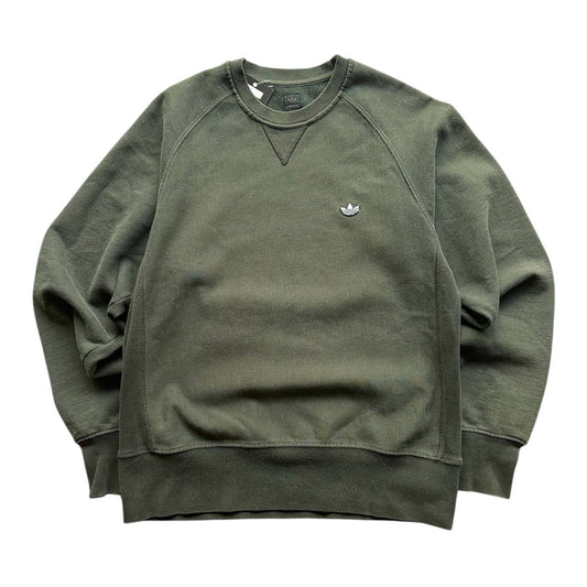 Adidas Felpa Girocollo Logo Ricamato Sweatshirt Uomo (M)