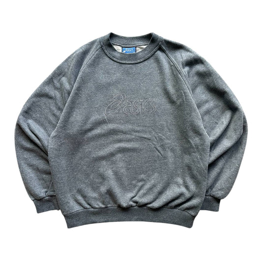 Asics Felpa Girocollo Vintage Big Logo Ricamato Sweatshirt Uomo/Donna (M)