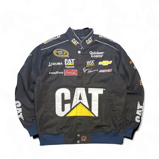 Racing Jacket Rework CAT Nascar Jh Design USA Uomo/Donna ( L )