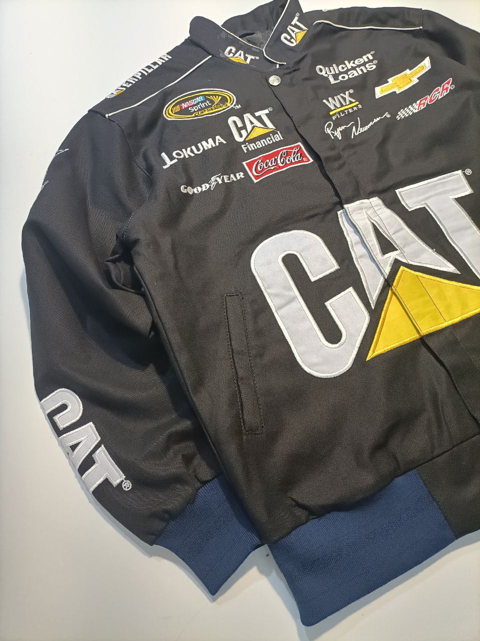 Racing Jacket Rework CAT Nascar Jh Design USA Uomo/Donna ( L )