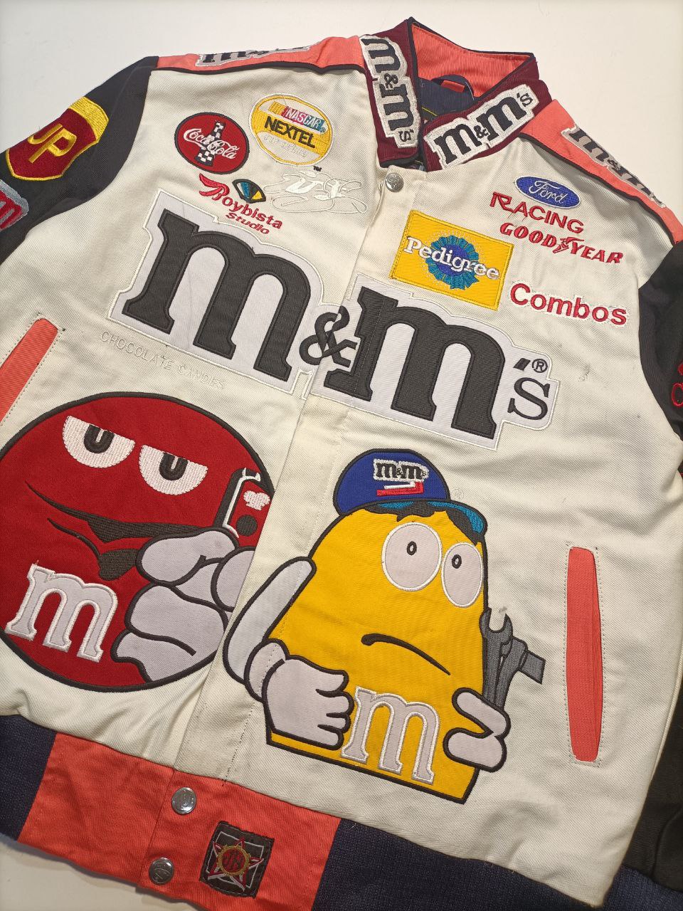 Racing Jacket Rework M&M's Nascar Jh Design Uomo/Donna ( L )