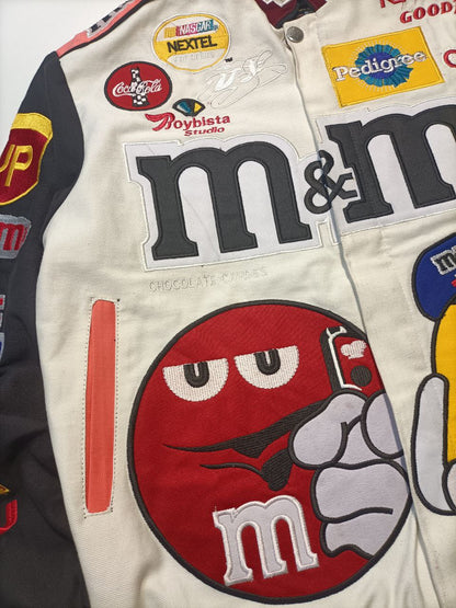 Racing Jacket Rework M&M's Nascar Jh Design Uomo/Donna ( L )