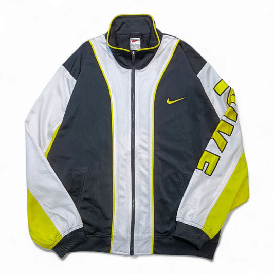 Felpa Nike 90s con zip Track-Top Vintage Big Logo Uomo Donna (L)